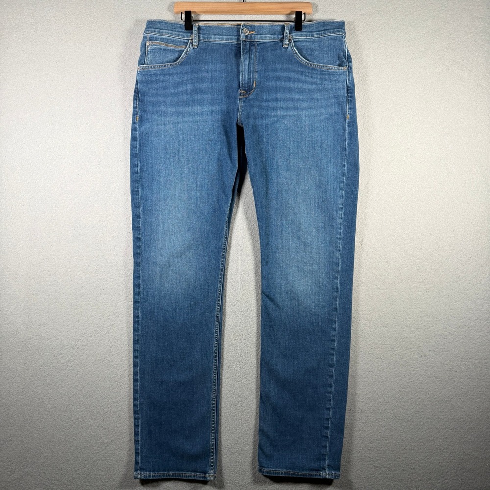Hudson Byron Straight Leg Jeans Mens 38 Medium Wash Blue Stretch NM255ZTBR